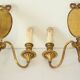 Paire d'appliques en bronze style Louis XVI Lucien Gau