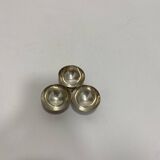 Silver Plated Triple Table Bowl Art Deco 1940s Salt & Pepper Sauce Egg Cup