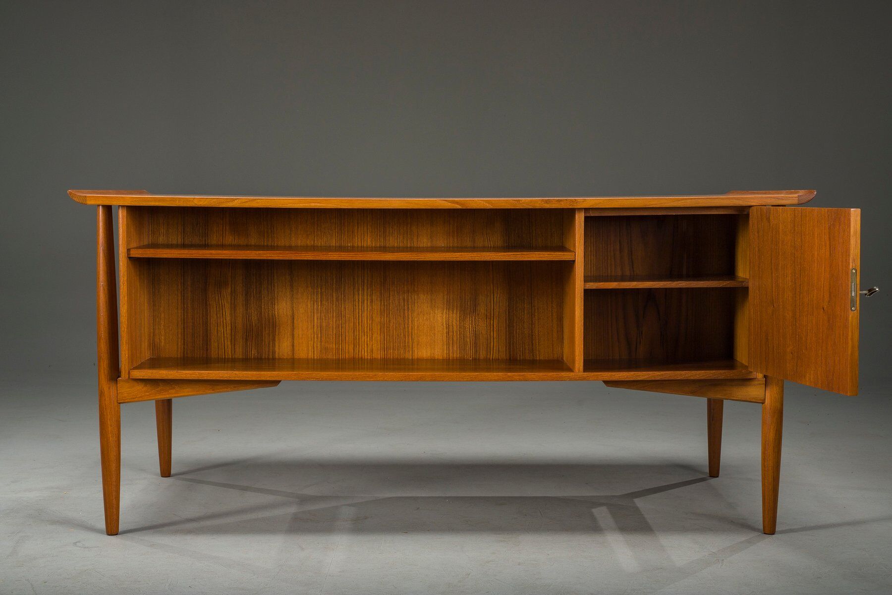 Mid-century Danish teak executive desk by Arne Vodder for H.P. Hansen, 1960s