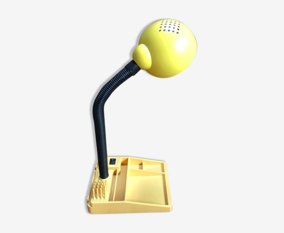 Lampe de bureau codilem années 80 jaune