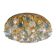 Lively Floreal Multicolor Murano Glass Gold Flushmount