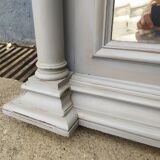 Grey patinated beveled mirror