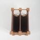 Double magazine holder in wood with linen, 1960s