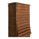Solid wood column equipped with 20 drawers