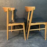 Scandinavian suite of 4 chairs 1960
