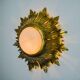 Sun wall lamp by ferro arte, metal and gold leaf, Spain, 1960