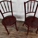 Series 4 wooden chairs 1950 fischel