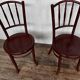 Série 4 chaises en bois bistrot 1950  fischel