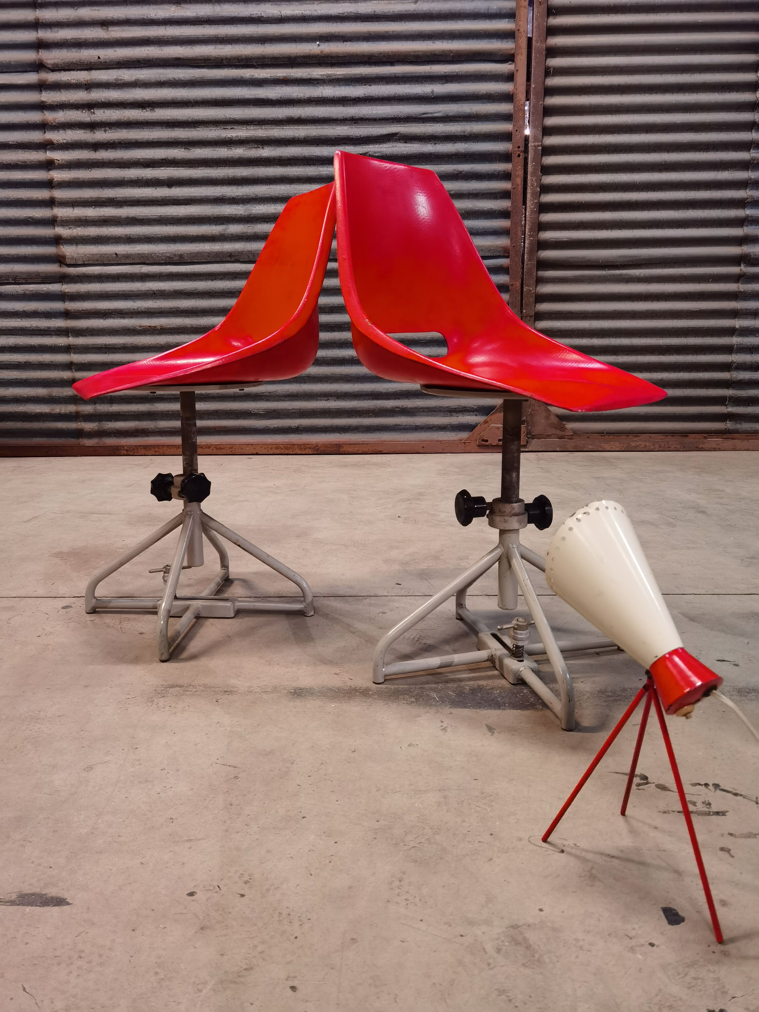 Pair of swivel chairs by Miroslav Navratil for Vertex