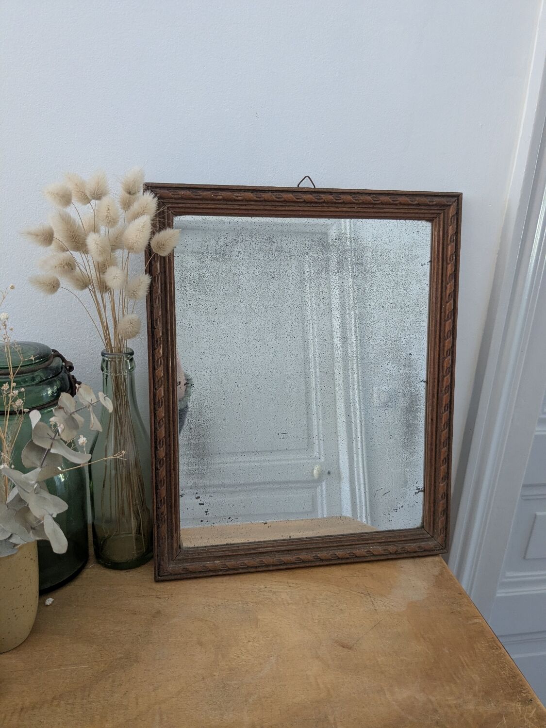 Vintage wooden mirror