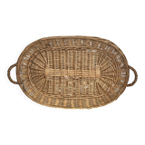 Large woven wicker tray
