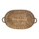 Large woven wicker tray