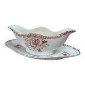 Saucière ancienne Clairefontaine modèle Paveau – Terre de fer rouge – Patine ancienne