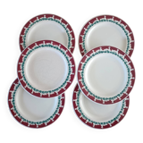 6 assiettes décor canards Made in Italy