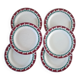 6 plates with duck decoration Made in Italy