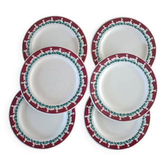 6 plates with duck decoration Made in Italy