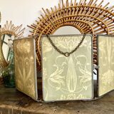 Barber vintage 28x69cm triptych mirror