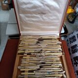 Silver metal cutlery
