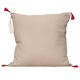 Etnik cushion cover beige / atomic red - 50 x 50