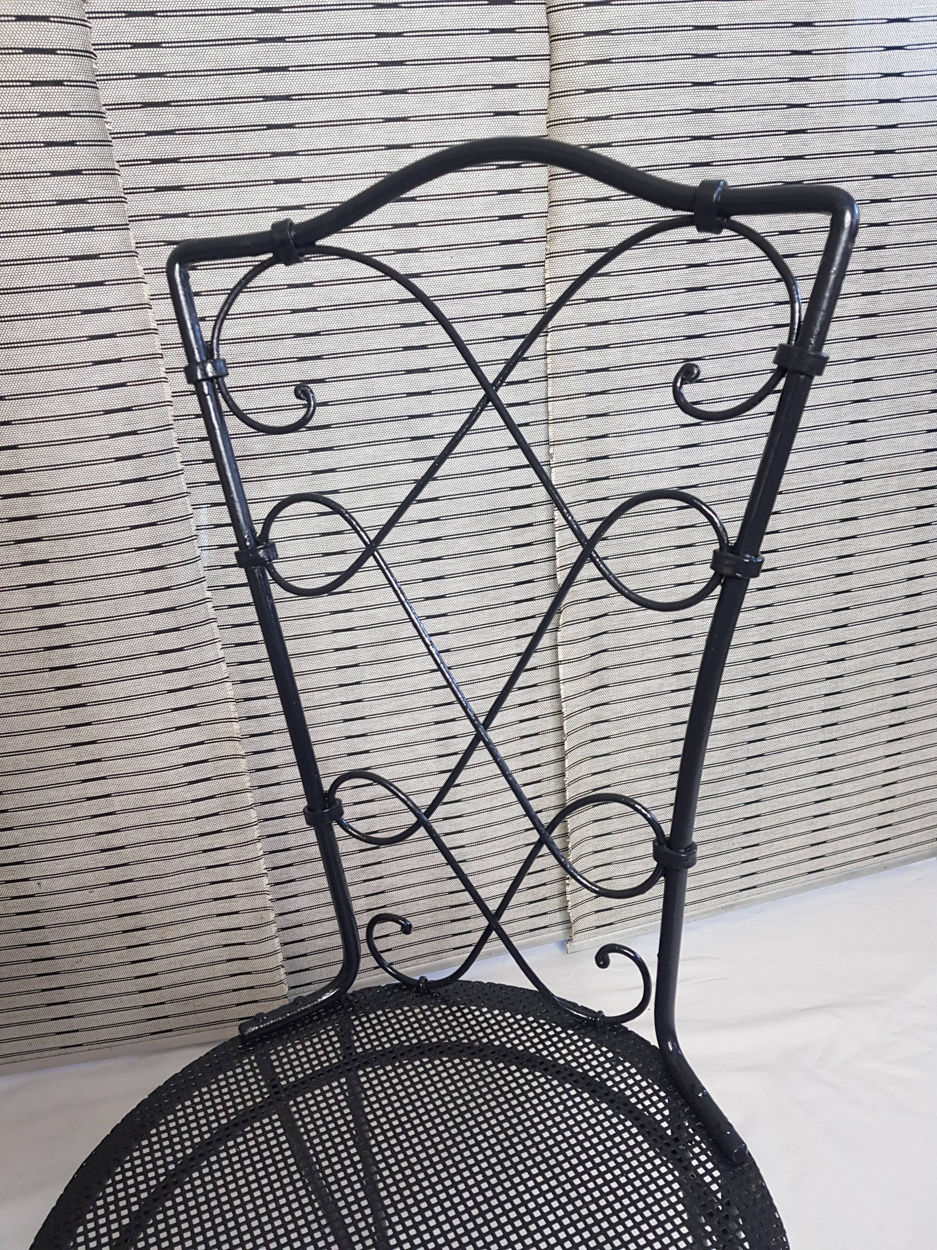 Wrought iron "corset" garden chair