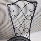 Wrought iron "corset" garden chair