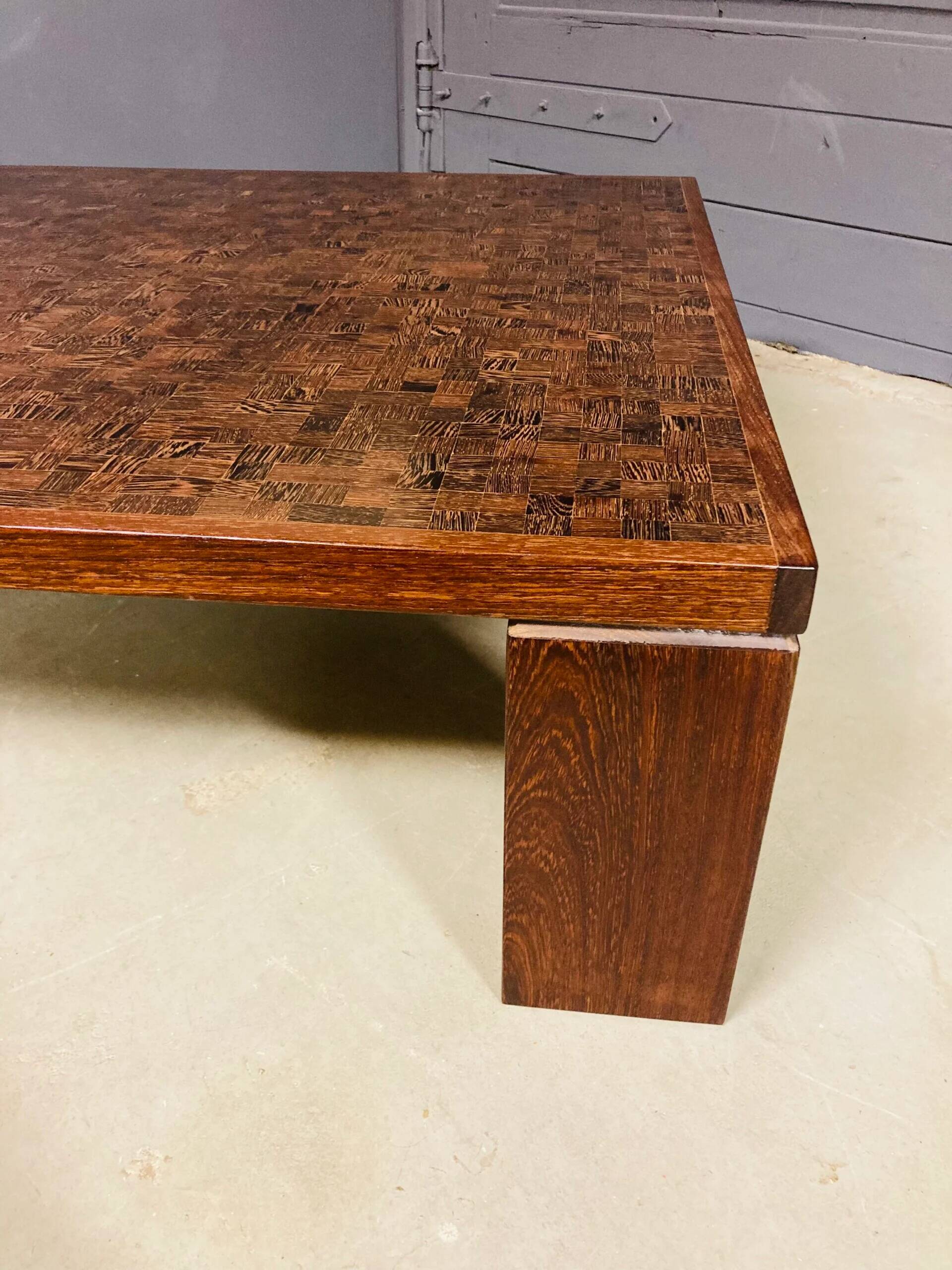 Brutalist coffee table, Rolf Middelboe and Gorm Lindum, 1970s for Tranekaer