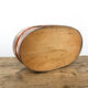 Antique blue orange painted german bride box 19th century folk art