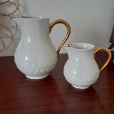 Creamer and milk jug in porcelain Vignaud
