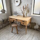 Blonde walnut desk and pine top 1900