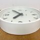 White industrial austrian factory wall clock from Schauer, 1960s