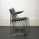 4 X line chairs with armrests designed by Niels Jørgen Haugesen