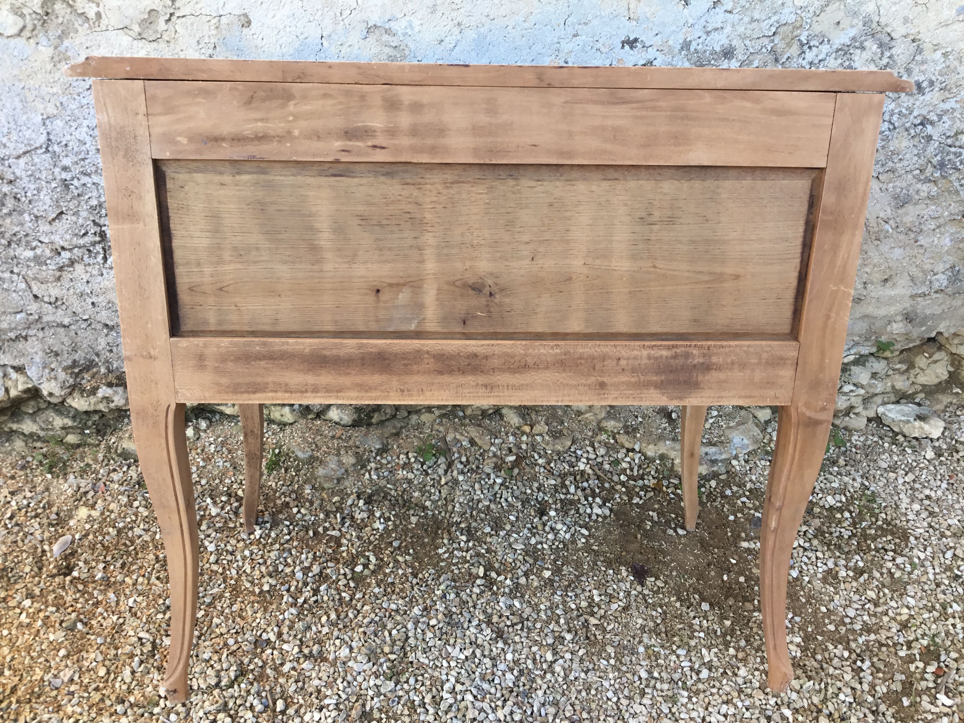 Louis XV style walnut chest of drawers stripped