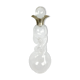 Blown glass carafe with silver frame