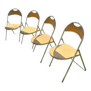 Série de 4 chaises pliantes,