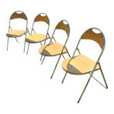 Série de 4 chaises pliantes, 1960-70