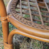5-piece rattan salon 70/80 year jungle fabric