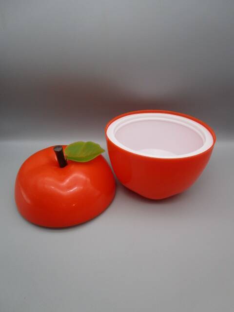 Vintage apple orange ice cube tray, 1970s.