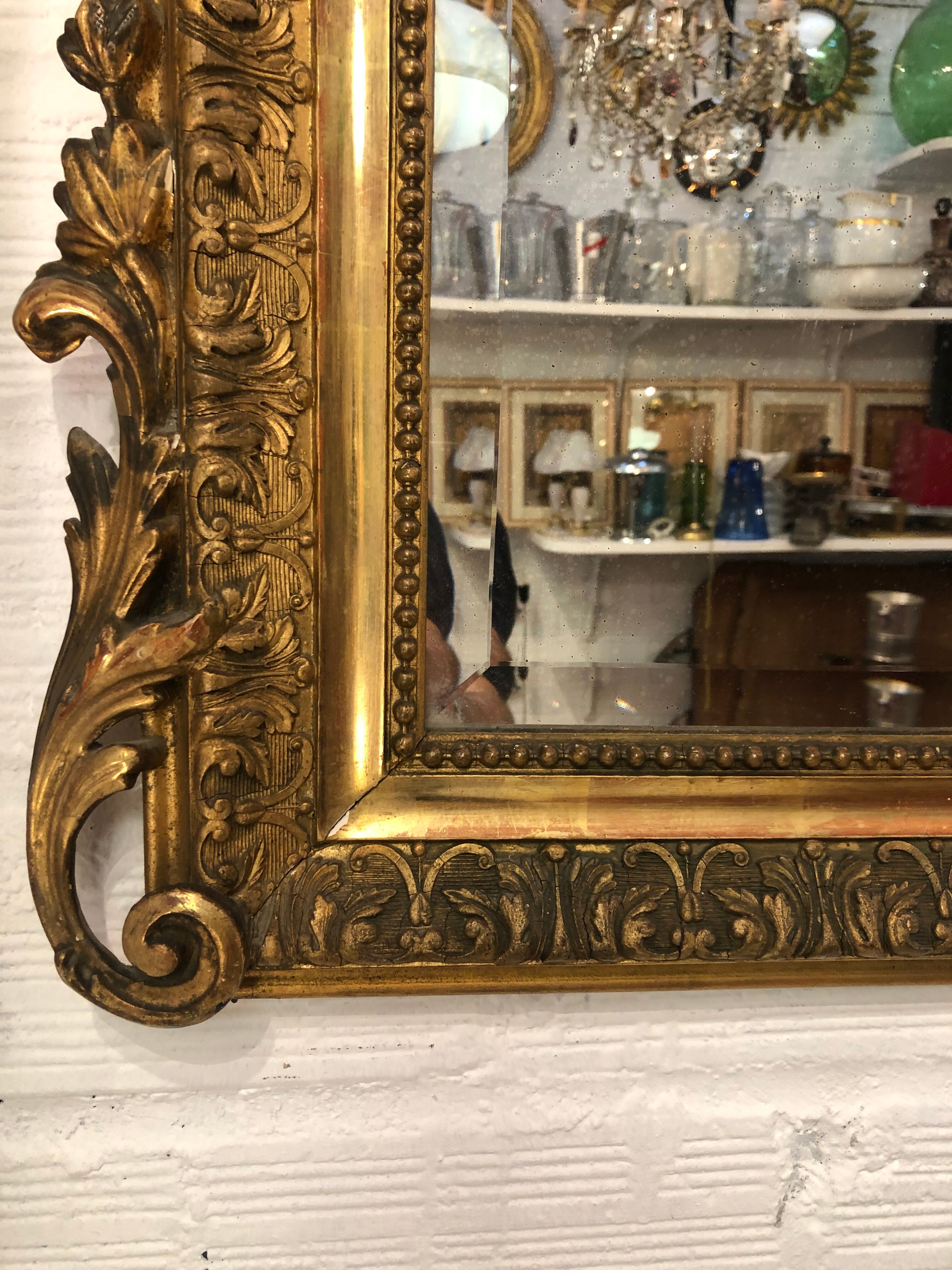 Louis XVl gilded mirror