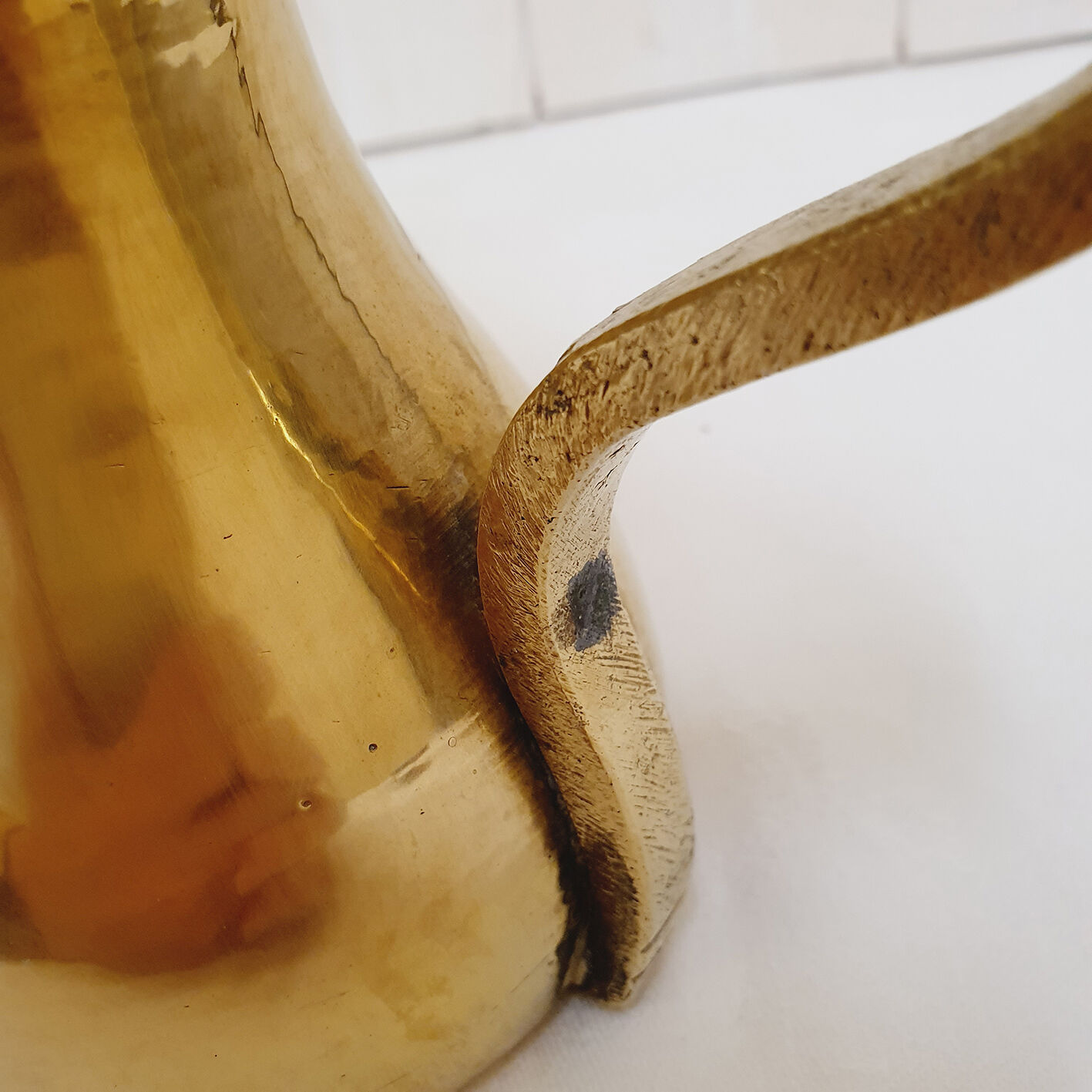 Oriental brass teapot