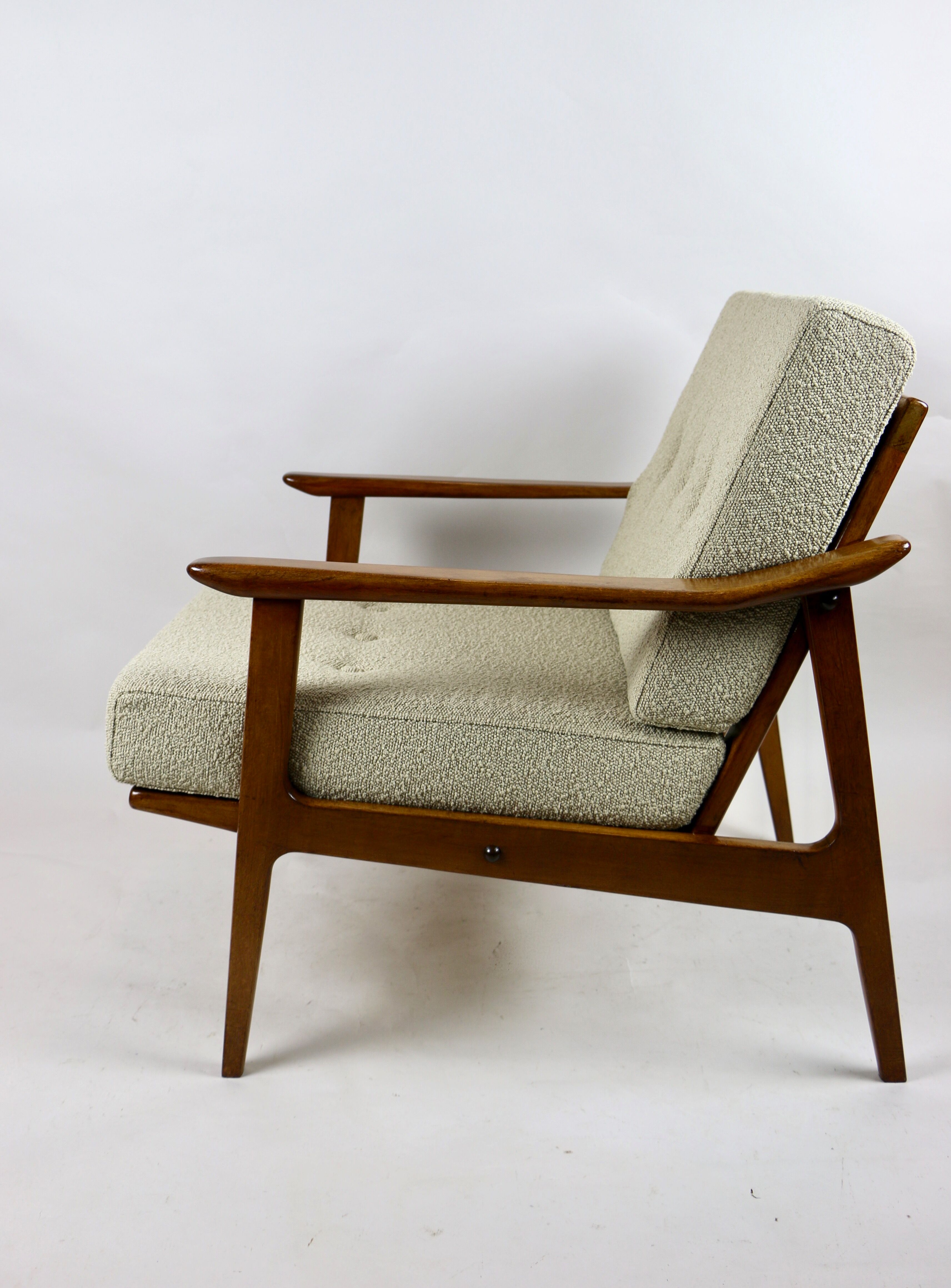 German beige boucle armchair, 1970s