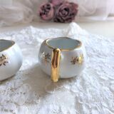 Paire de salerons salières en porcelaine de Luxe de France