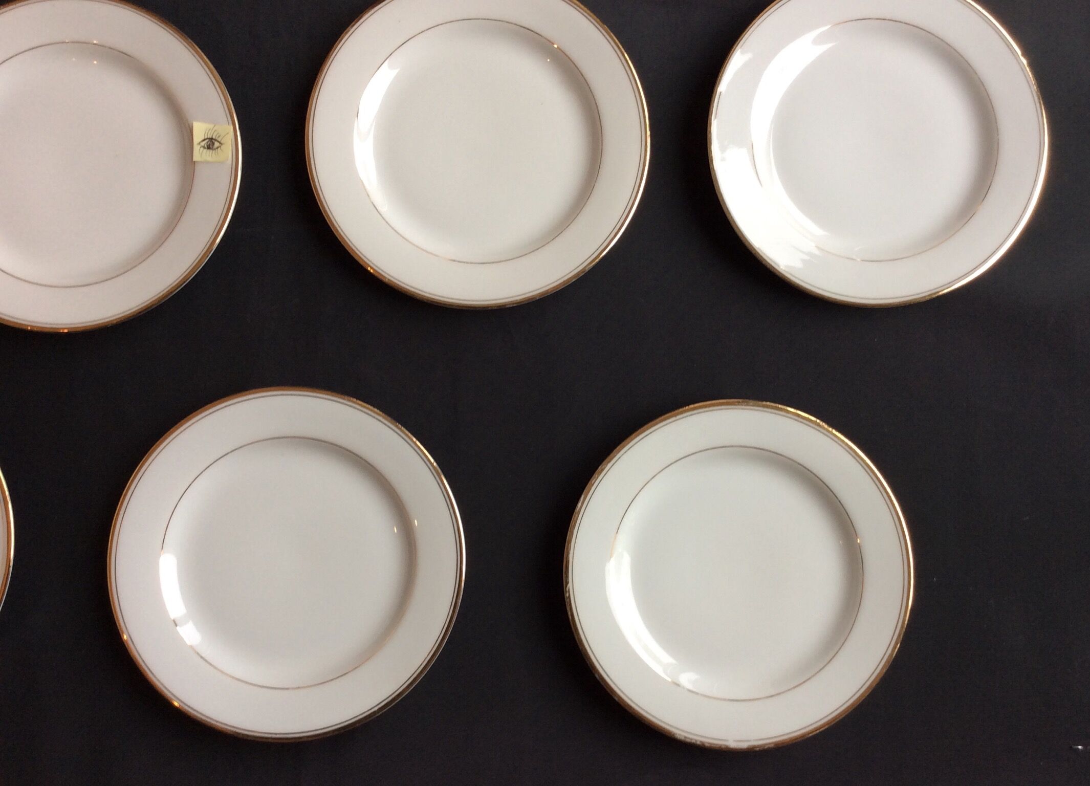 Old dessert plates, mignardises, Limoges porcelain