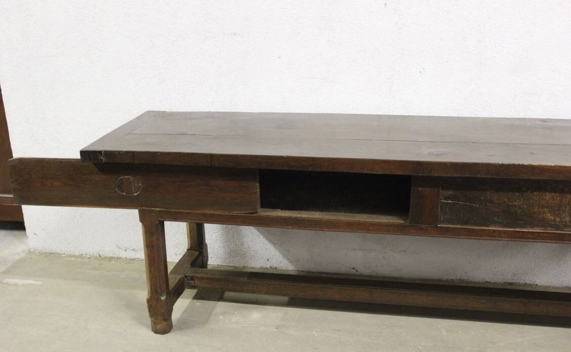 Table De Ferme Ou Console En Chêne Fin XVIII