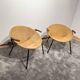 Ensemble de fauteuils lounge en cuir suédé jaune attribués à Hans Olsen, Danemark, années 1960.