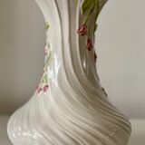 Twisted Ceramic Vase – Vintage Floral Barbotine – Made in Italy – 24