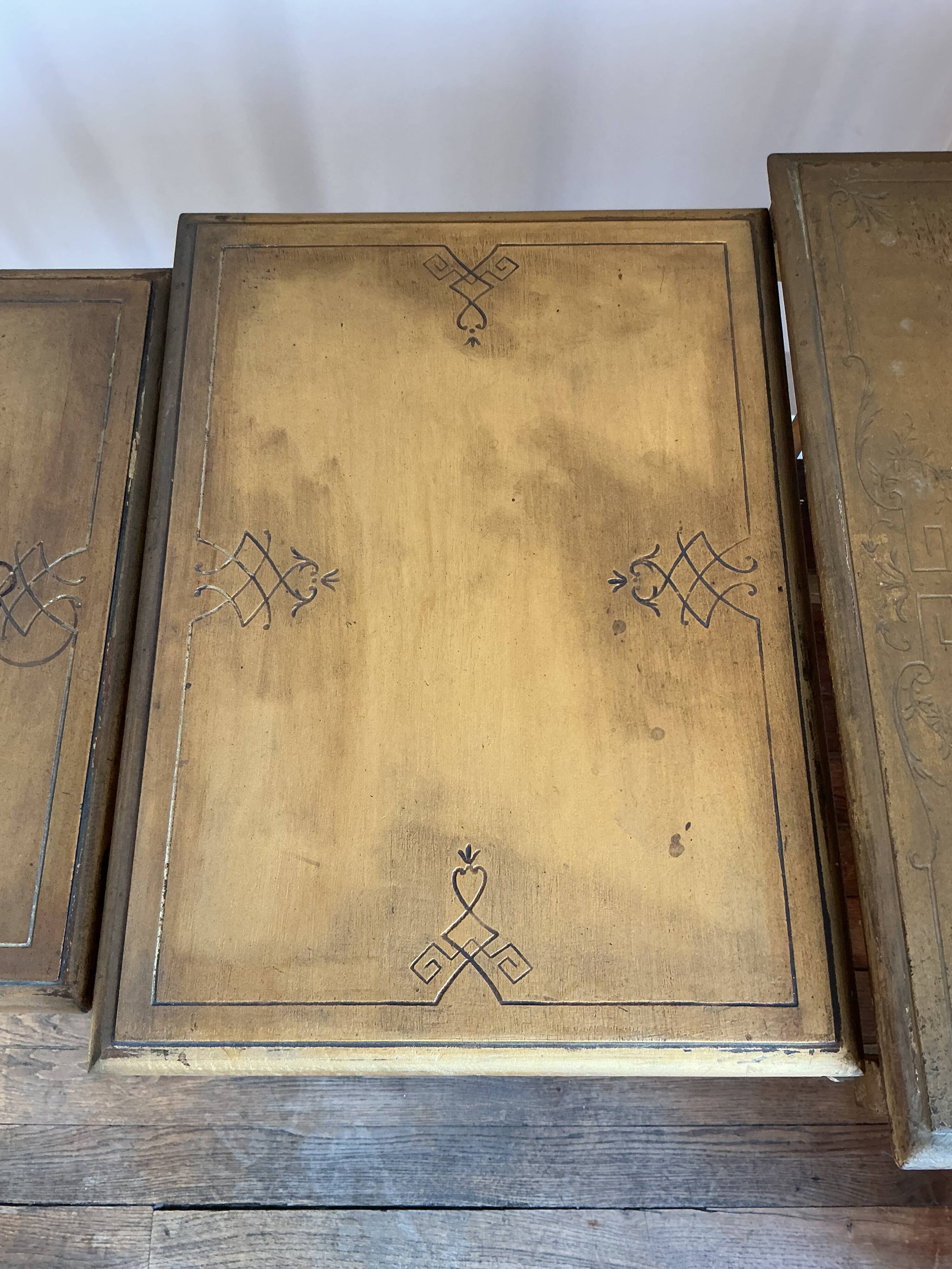 Vintage nesting tables - set of 4 - antique