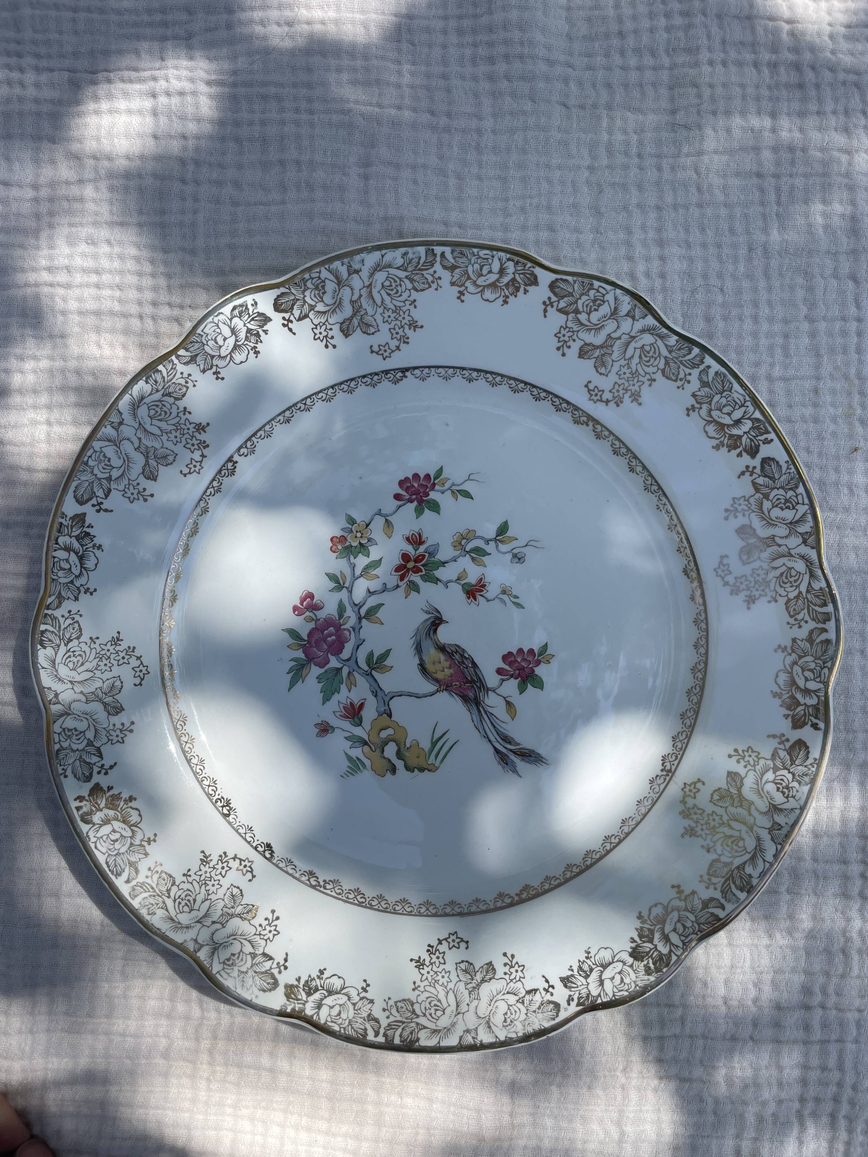 Set of 10 vintage French plates – Digoin Sarreguemines, collection