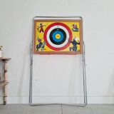 Tableau ardoise et cible verso jouet ancien