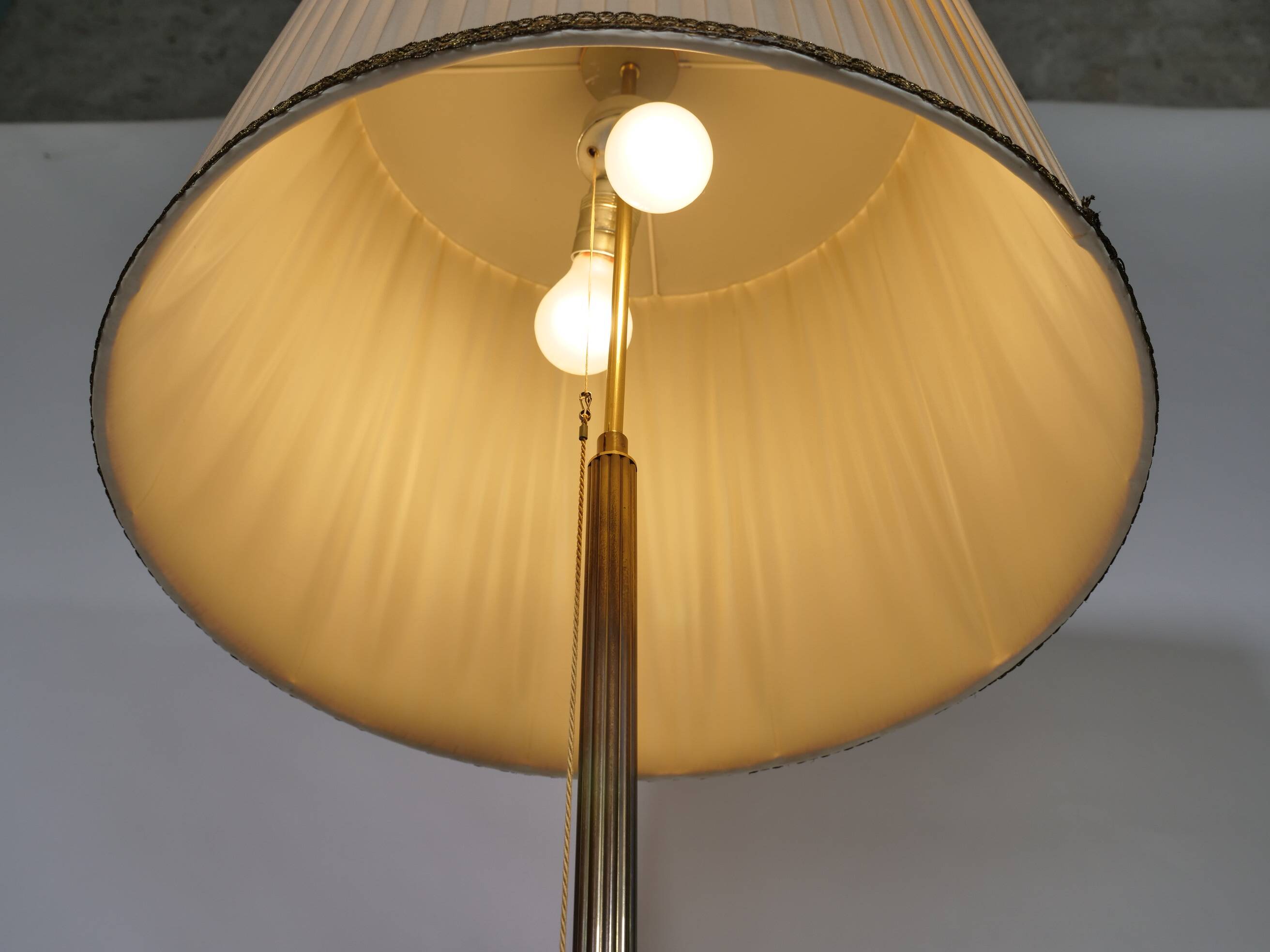Design Floor Lamp Brass Marble 1960s 1970s Italy
