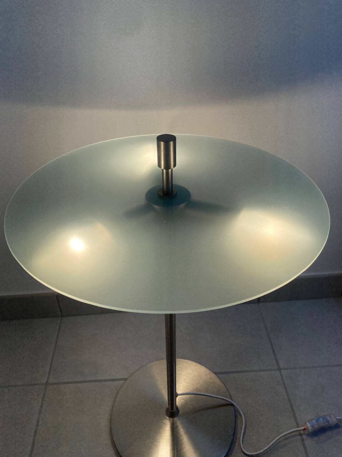 Lampe bureau contemporaine métal et verre